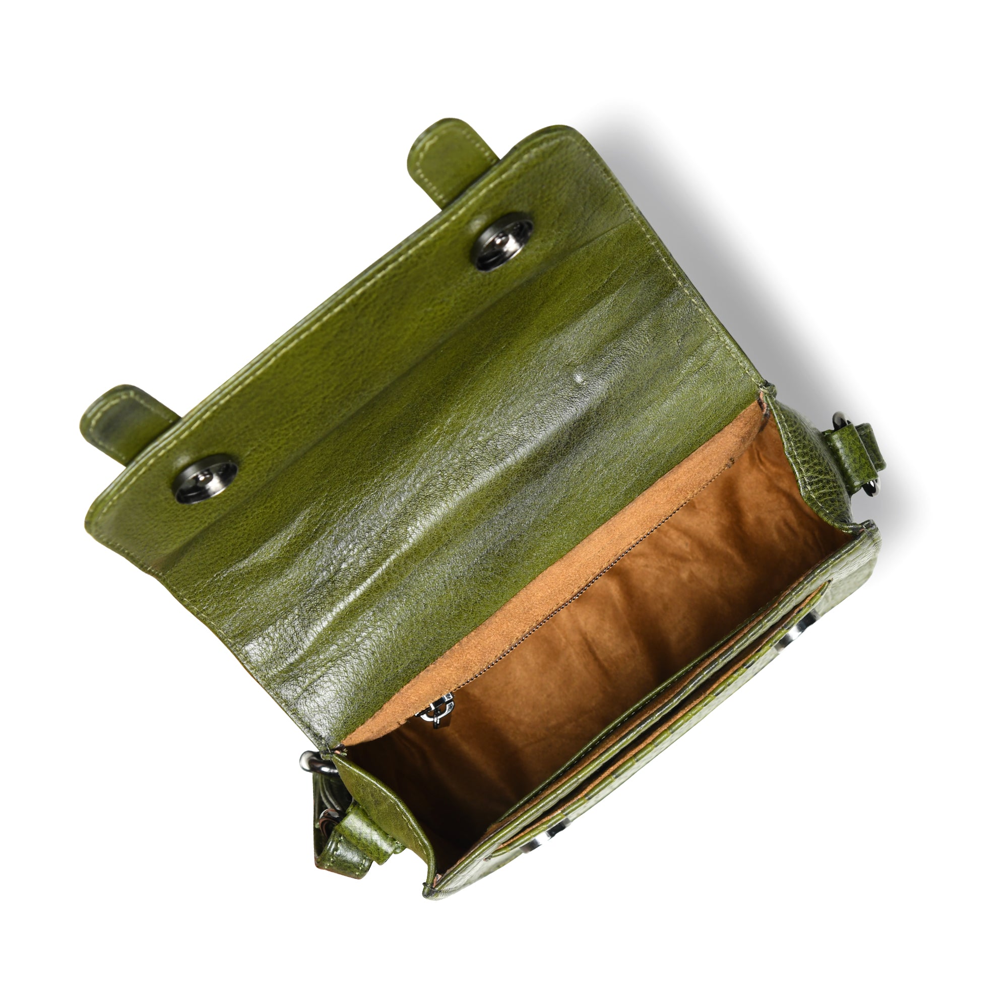 Urban Voyager Leather Belt Bag - Green Colour